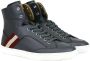 Bally Donkergrijze Hi Top Sneaker met Rood Beige Black Dames - Thumbnail 5