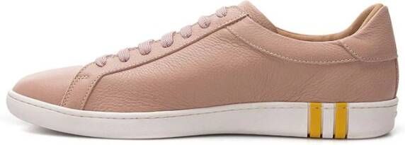 Bally Elegant Pink Cotton Leather Sneakers Pink Dames