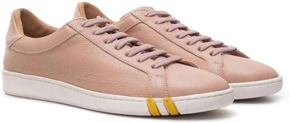 Bally Elegant Pink Cotton Leather Sneakers Pink Dames