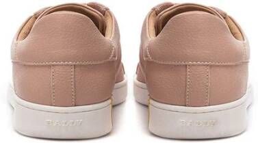 Bally Elegant Pink Cotton Leather Sneakers Pink Dames