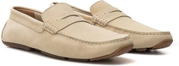 Bally Elegante Beige Leren Loafers voor Gentleman Beige Heren