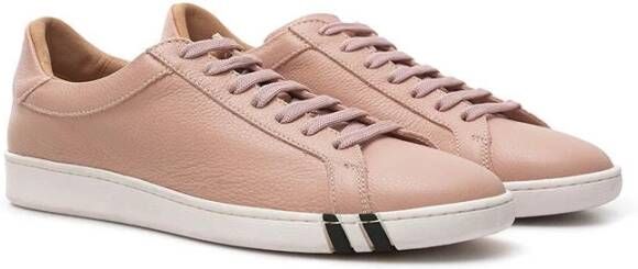 Bally Elegante Roze Leren Sneakers Vrouwen Pink Dames