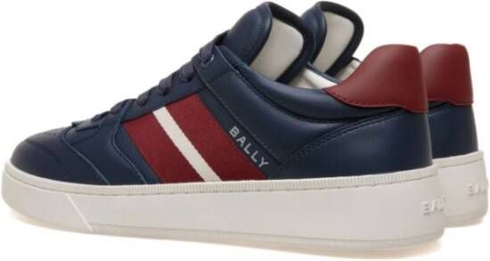 Bally Geperforeerde Leren Sneakers Blue Heren