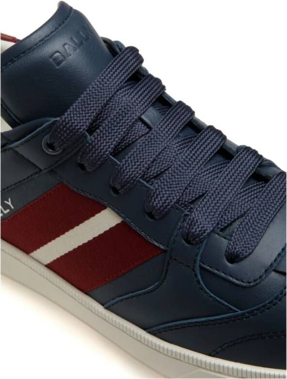 Bally Geperforeerde Leren Sneakers Blue Heren