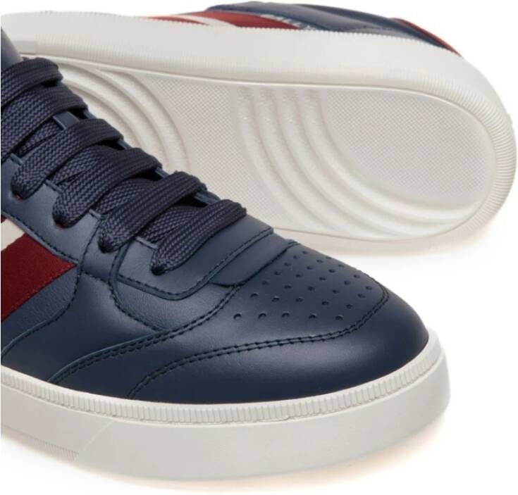 Bally Geperforeerde Leren Sneakers Blue Heren