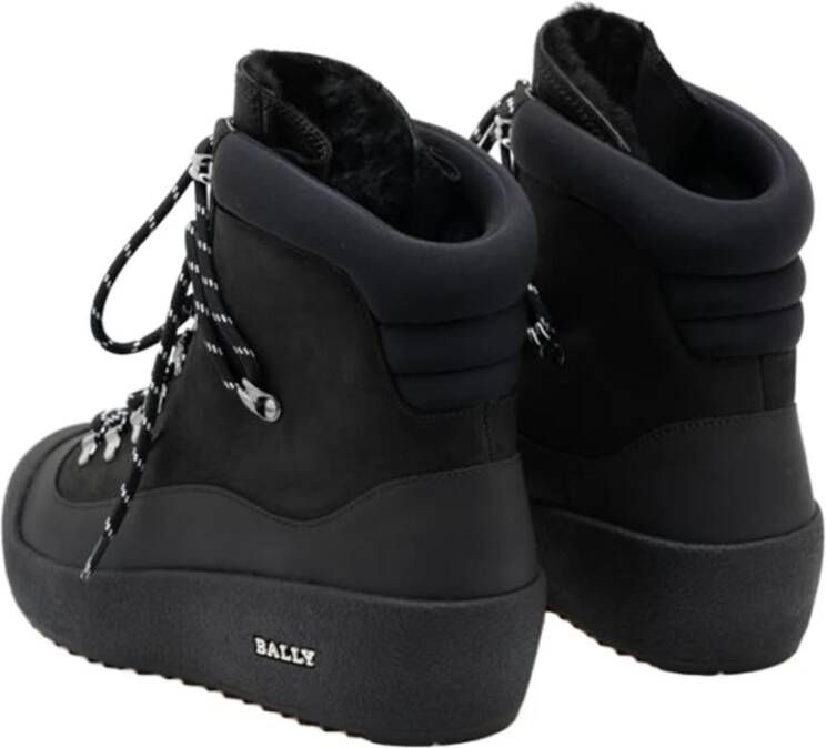 Bally Gewatteerde Enkellaarzen Black Heren