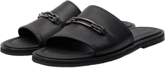 Bally Iconische Logo Platte Zomer Sandalen Black Heren