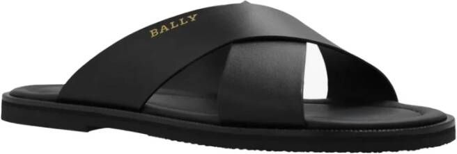 Bally Iconische Platte Zomer Sandalen Black Heren