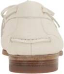 Bally Ivoor leren mocassin met metalen oogjes White Dames