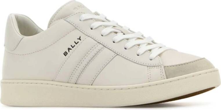 Bally Klassieke witte leren sneakers White Heren