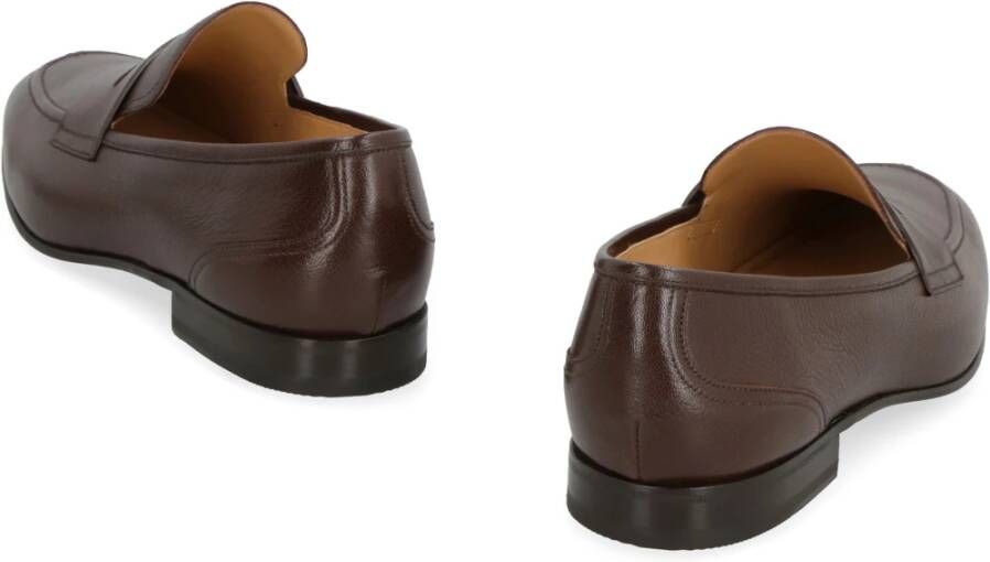 Bally Korrelig Leren Loafers Brown Heren