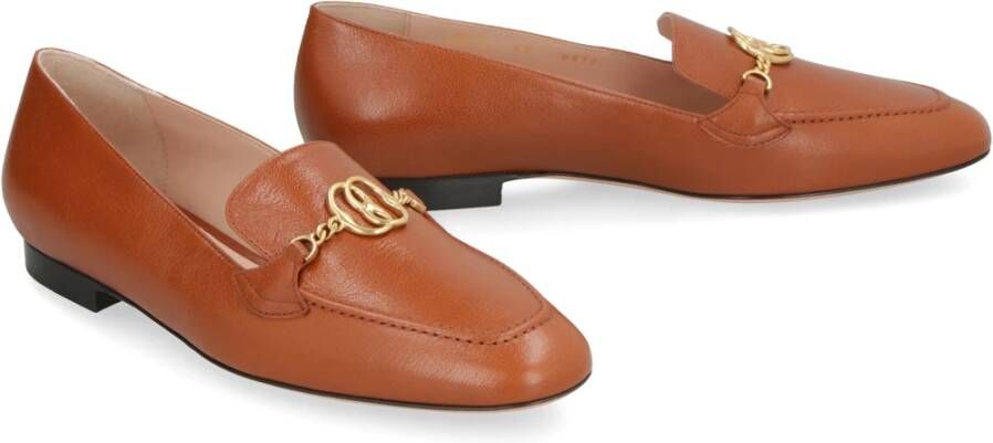 Bally Korrelig leren loafers ronde neus Brown Dames