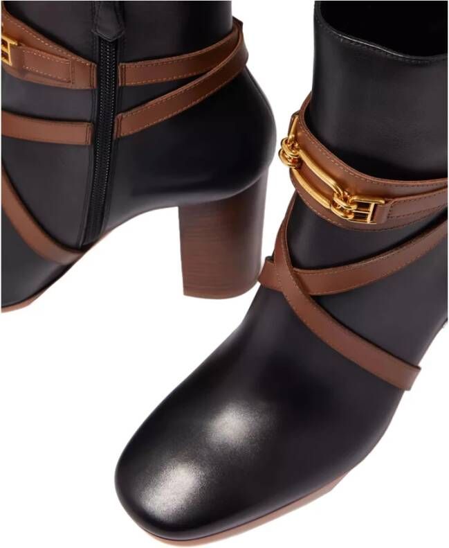 Bally Leren Enkellaarzen Black Dames