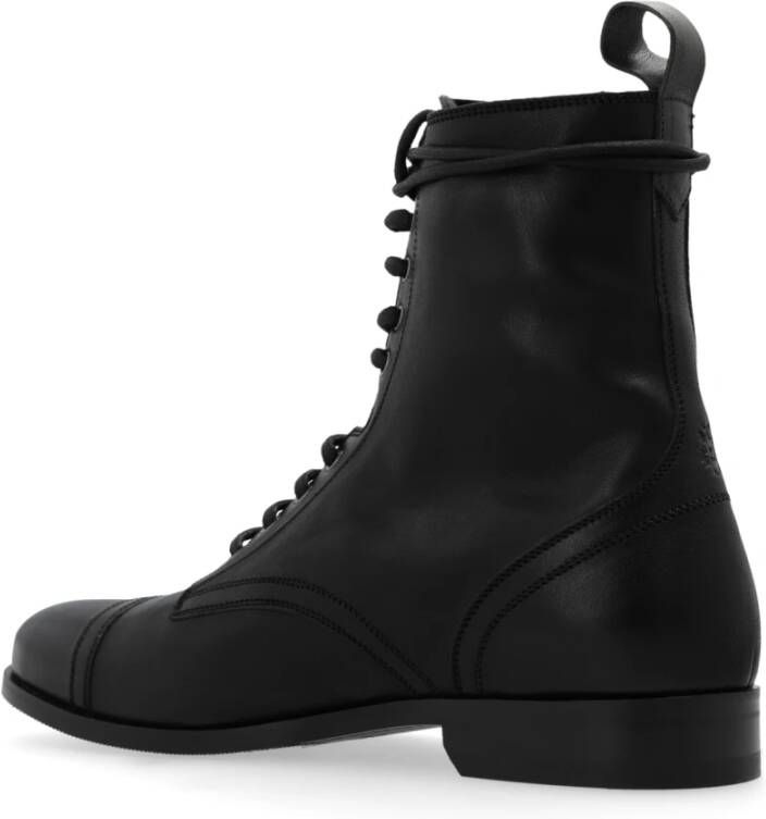 Bally Leren enkellaarzen Black Heren