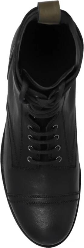 Bally Leren enkellaarzen Black Heren