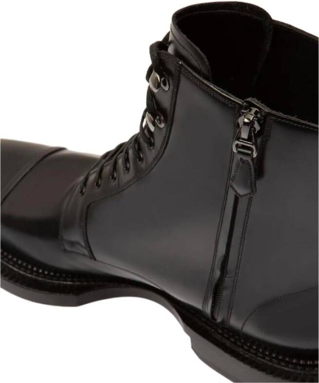 Bally Leren Enkellaarzen Black Heren