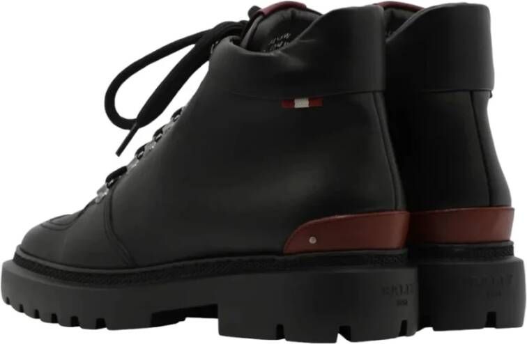 Bally Leren Enkellaarzen Black Heren