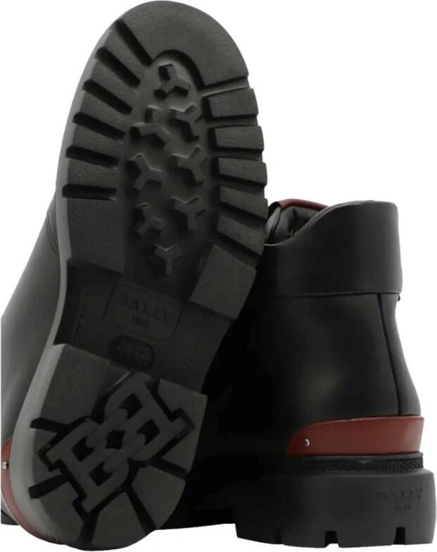 Bally Leren Enkellaarzen Black Heren