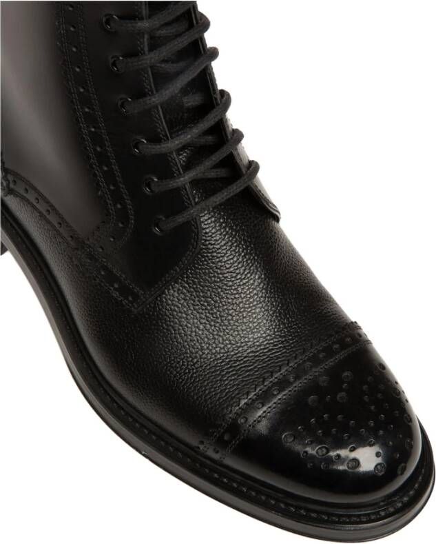 Bally Leren Enkellaarzen Black Heren