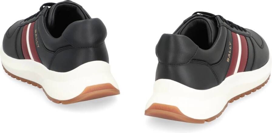 Bally Leren lage sneakers met Vibram zool Black Heren