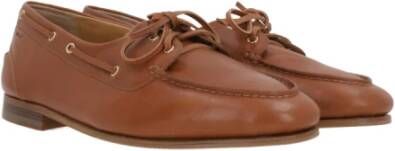 Bally Leren Mocassin met Metalen Oogjes Brown Heren