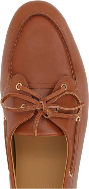 Bally Leren Mocassin met Metalen Oogjes Brown Heren