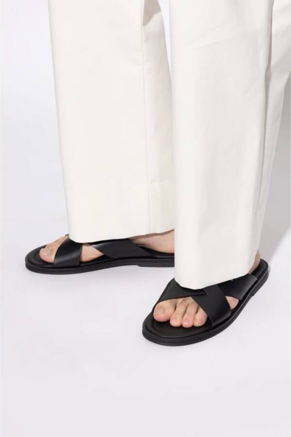 Bally Leren slides Glorany Black Heren