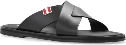 Bally Leren slides Glorany Black Heren