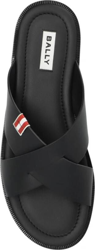 Bally Leren slides Glorany Black Heren