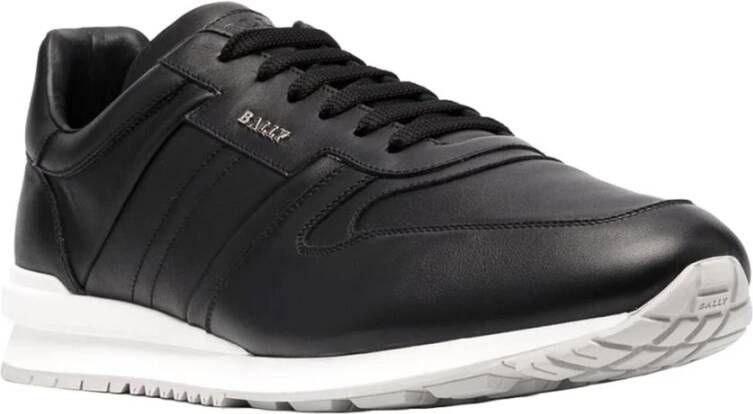 Bally Leren Sneakers Black Heren