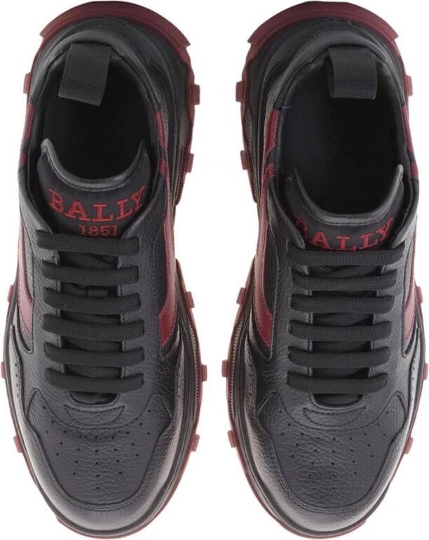 Bally Leren Sneakers Black Heren