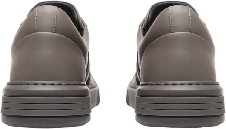 Bally Leren Sneakers Gray Heren