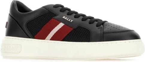 Bally Leren Sneakers voor Mannen Black Heren