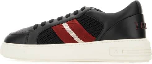 Bally Leren Sneakers voor Mannen Black Heren