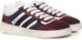 Bally Leren Suède Sneakers Wit Zwart Bourgondië Red Heren - Thumbnail 2