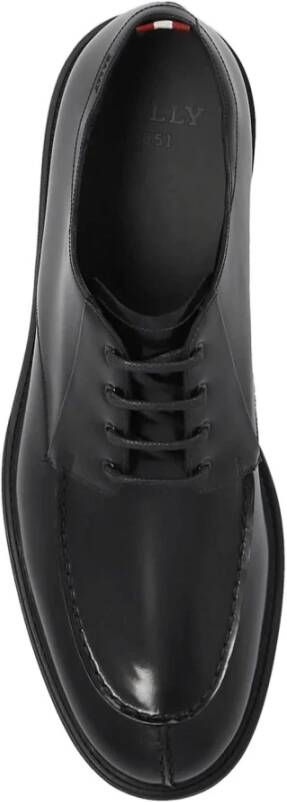 Bally Leren Veterschoenen Black Heren