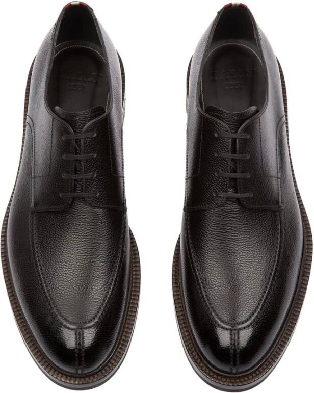 Bally Leren Veterschoenen Black Heren