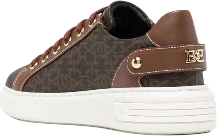 Bally Logo Leren Sneakers Brown Dames