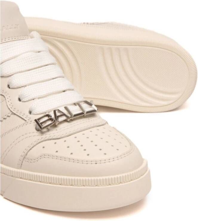 Bally Logo Print Leren Sneakers White Dames