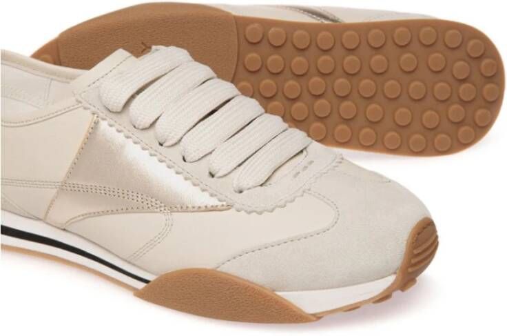 Bally Panel Logo Sneakers Beige Dames