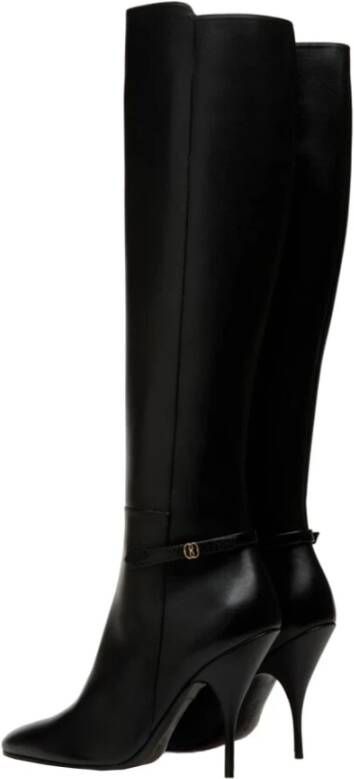 Bally Paulina Leren Laarzen met 105mm Hak Black Dames