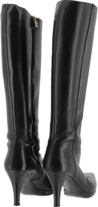 Bally Pre-owned Leather boots Black Dames