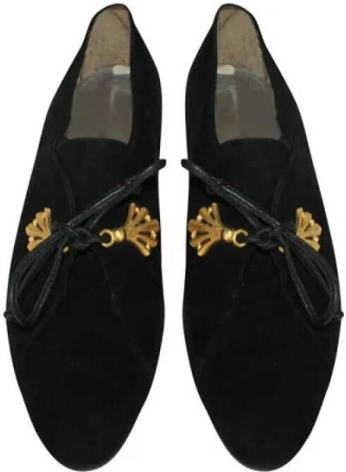 Bally Pre-owned Leather flats Black Dames