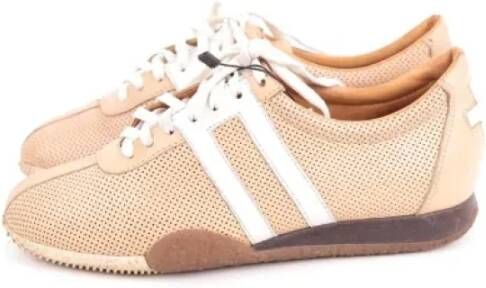 Bally Pre-owned Leather sneakers Beige Dames