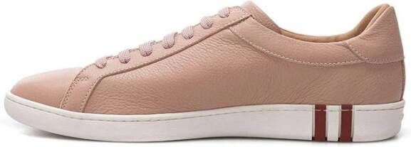 Bally Rosa Leder Sneaker Pink Heren