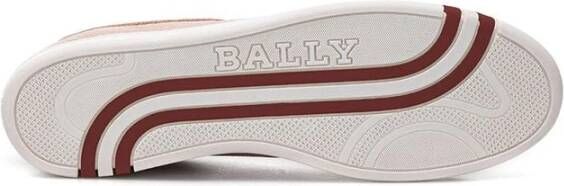 Bally Rosa Leder Sneaker Pink Heren