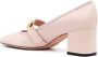 Bally Roze Lamsskin Blokhak Sandalen Pink Dames - Thumbnail 4