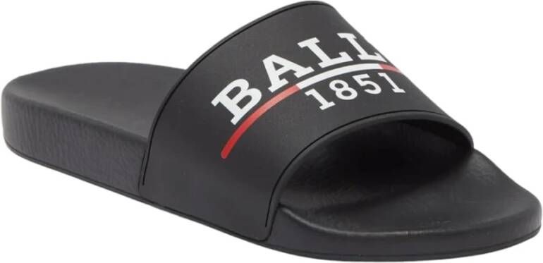 Bally Stijlvolle platte sandalen in rubber Black Heren