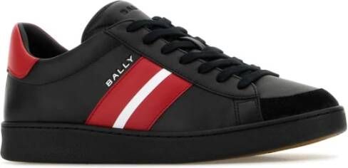 Bally Stijlvolle zwarte leren sneakers Black Heren