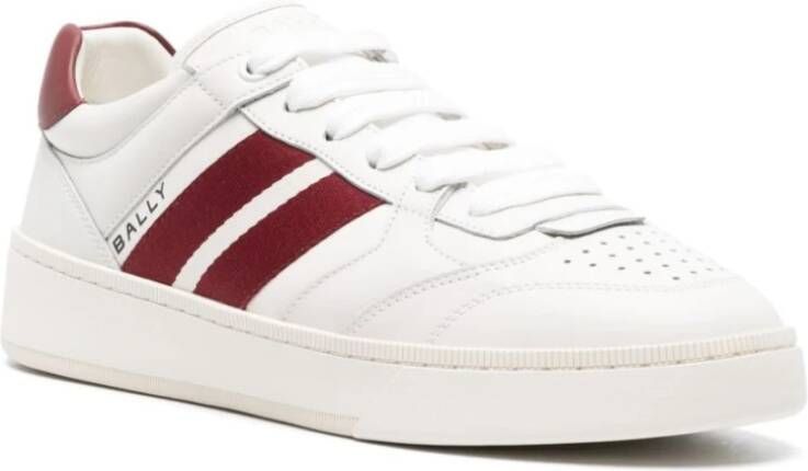 Bally Witte Leren Sneakers White Heren